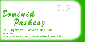 dominik paskesz business card